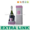 Caixas do vinho da garrafa do empacotamento do papel dos produtos relativos do vinho com tampa de dobramento